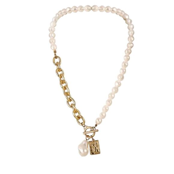 5 STARS ⭐️ Pearls And Chain Necklace Costume Jewelry RESTOCKED ⭐️ - Picture 5 of 5